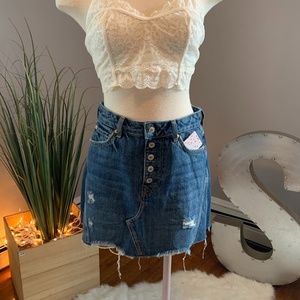 Free People Distressed Denim Skirt - Size 28